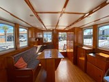 Classic Steel Ketch deck saloon